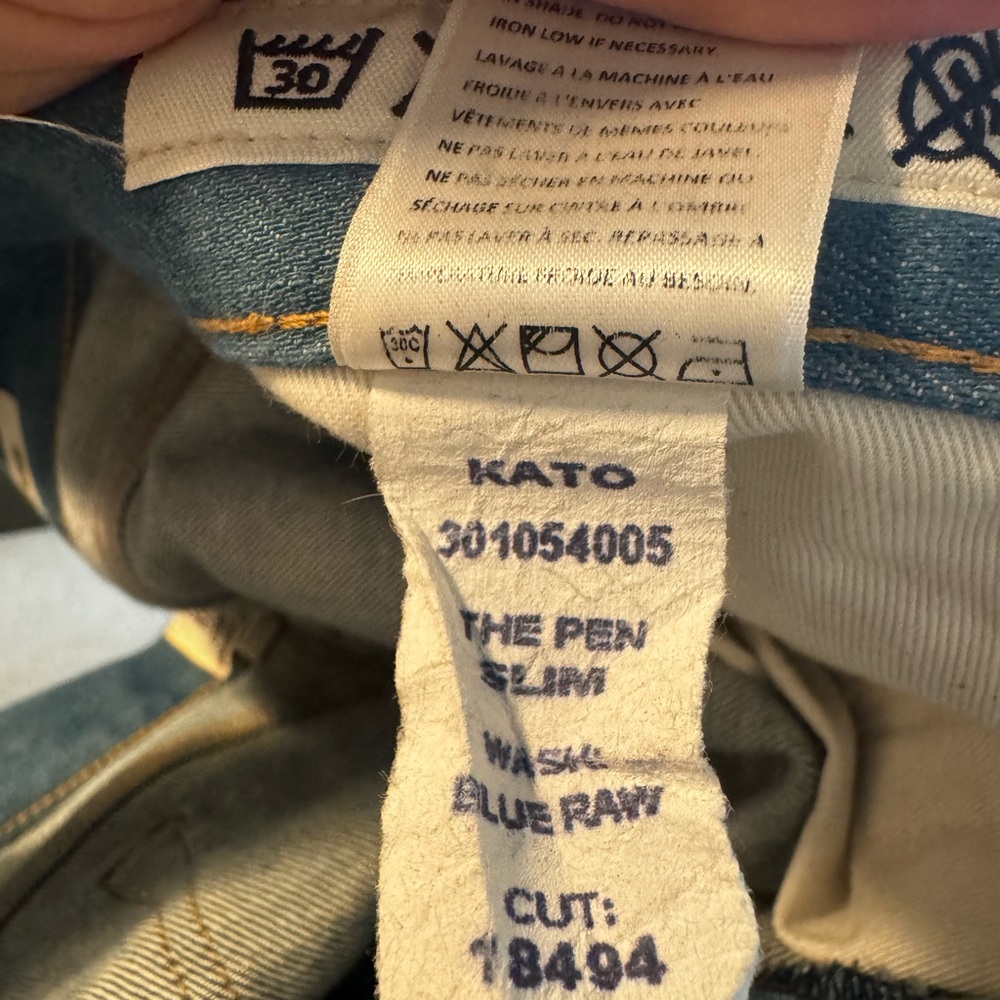 Hiroshi Kato “The Pen” Men’s 36” blue Jean - Picture 7 of 7